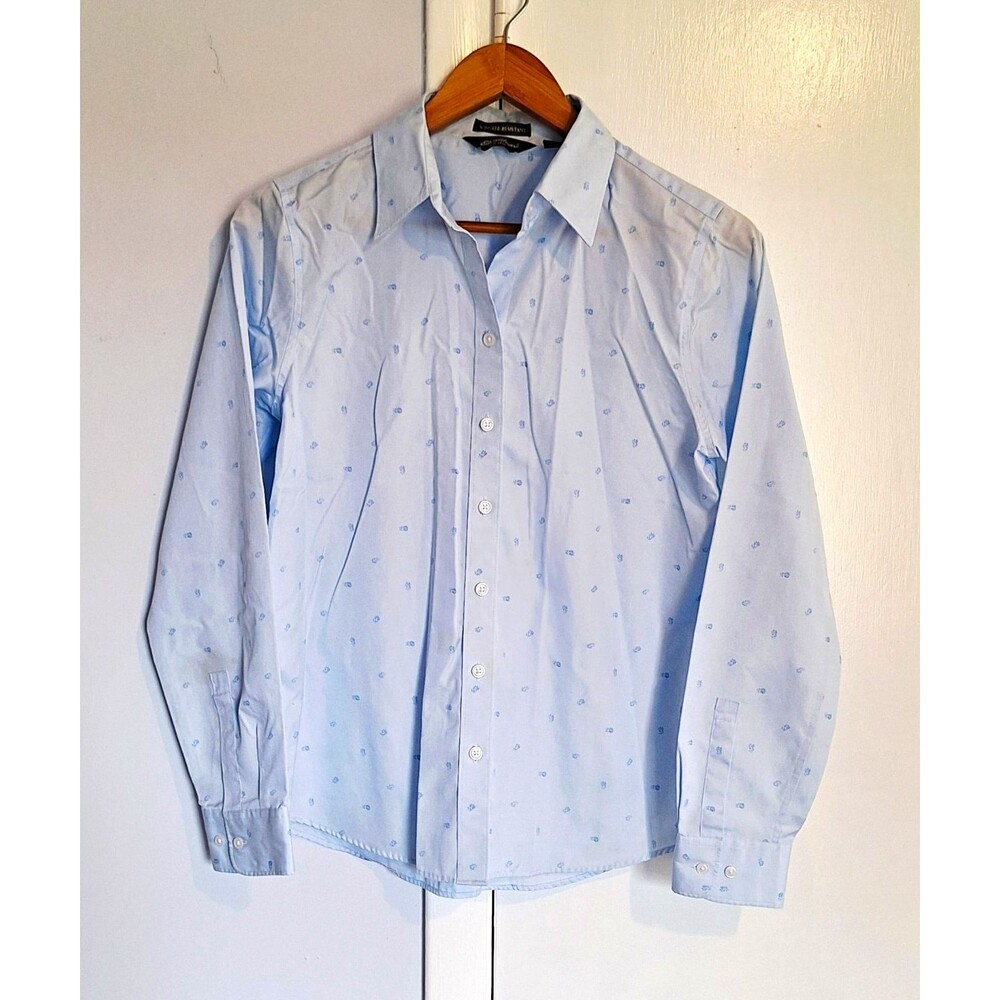 Eddie Bauer Women's Wrinkle-Resistant Floral Long Sleeve Button-Up Shirt Size S